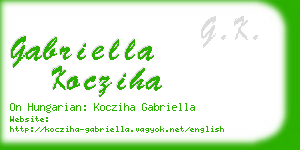 gabriella kocziha business card